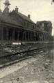 LENS (Pas-de-Calais) - L'ancienne gare pendant la guerre de 1914-1918.