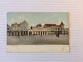 -postkaart, Termonde Place de la Gare, gelopen 1906, zegel 1 cent nr, 53 / 1893-1900