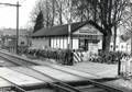 169274, Gezicht op de rijwielstalling bij het N.S.-station Nunspeet te Nunspeet., Nederlandse Spoorwegen, fotograaf