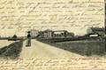 164944, Gezicht op de Stationsweg te Nieuwersluis, met op de achtergrond het S.S.-station Nieuwersluis en de voetbrug en draaibrug over het Merwedekanaal.