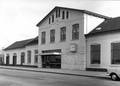 150560, Gezicht op een gedeelte van de voorgevel van het N.S.-station te Nijkerk., Nederlandse Spoorwegen, fotograaf