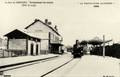 1955 - SEMBADEL (Haute-Loire) - La gare - Croisement de trains (effet de neige) - Editeur : M.B. Le Puy.
