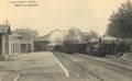 CPA (espagne) IRUN la estation (train en gare) (parfait etat)