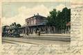 BISCHWILLER (Bas-Rhin) - La gare et le train.