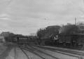 156862, Gezicht op het emplacement van het station Groningen van de Staatsspoorwegen te Groningen met een rangerende stoomlocomotief van de Staatsspoorwegen (serie 9-78, later vernummerd tot de serie 700, nrs. 701-775)., Onbekend