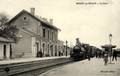BESSE sur BRAYE (Sarthe) - La Gare et le Train.