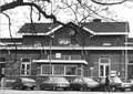 150597, Gezicht op de voorgevel van het N.S.-station Roermond te Roermond., Nederlandse Spoorwegen, fotograaf