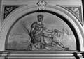 156748, Afbeelding van een reliëf voorstellende "Vrede" in het trappenhuis van het Koninklijk paviljoen van het N.S.-station Den Haag H.S. te Den Haag., Nederlandse Spoorwegen, fotograaf