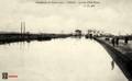 La gare de Genlis à l'époque de l'inondation de février 1910, elle se trouve sur la ligne de Dijon-Ville à Vallorbe (frontière). La carte est publiée par l'éditeur L.V.