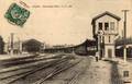 85 - DIJON (Côte-d'Or) - Intérieur de la gare de Dijon-Ville avec l'ancienne marquise de forme rectangulaire - Editeur : L.V.