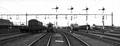 157376, Gezicht op het emplacement van het N.S.-station Roosendaal te Roosendaal met enkele klassieke armseinen., Tappen, E., fotograaf