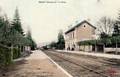 OBJAT (Corrèze) - La Gare - Arrivée d'un train.