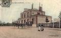 LA HAYE du PUITS (Manche) - La cour de la gare (1906).
