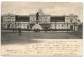 Louvain - La gare et Statue de Van de Weyer