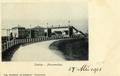 164945, Gezicht op het S.S.-station Nieuwersluis te Nieuwersluis, vanaf de Stationsweg, met de voetbrug en draaibrug over het Merwedekanaal.