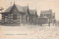 CPA BELGIQUE BLANKENBERGE BLANKENBERGHE La Poste et la Gare du Chemin de Fer 1905