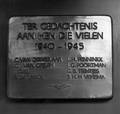 76401, Afbeelding van het gedenkteken in de hal van het N.S.-station Utrecht C.S. te Utrecht, met de namen van de tijdens in de periode 1940-1945 omgekomen personeelsleden van het Centraal Station te Utrecht., Fotodienst GAU, fotograaf