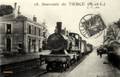 25 - Souvenir de TIERCE (M. et L.) - La gare et le train.