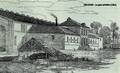ORLEANS - La Gare primitive (1843) lithographie tirée sur carte postal.