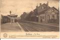 LOBBES LA GARE Sars la Buissières 1915 cacheté train Lütich> Tergnier 1915 118 /d4