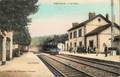 EURVILLE (Haute-Marne) - La Gare - Arrivée d'un train.
