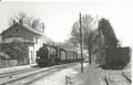 MORVILLARS (T. de Belfort) - La Gare et passage du Train Express reliant Interlaken à Paris