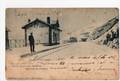 Asturias Estacion de Pajares ferrocarril railway railroad train station vintage original postcard cpa ak (W4_640)