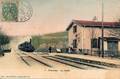 La même carte de la gare, mais dans ce cas colorisée, la première de la collection Doré & Collin.