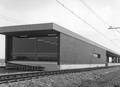 150634, Gezicht op de zij- en achtergevel van het N.S.-station Rotterdam Lombardijen te Rotterdam., Nederlandse Spoorwegen, fotograaf