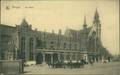 Postkaart Brügge Brugge | Bruges Statie/Kutschen vor dem Bahnhof 1915