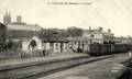 14 - COUTANCES (Manche) - La gare et le train.