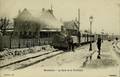 MONTDIDIER (Somme) - La gare et le tortillard sous la neige - Editeur : Faucheux.