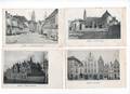 BELGIQUE - BRUGES - 4 cartes ( La Gare, vieilles maisons,poids Publics,Palais Franc Juge) - ed VED CPA