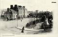 PONT AUDEMER - La Gare - Le Square - Le Monument du Souvenir Français - Editeur : Hauchard.