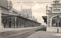 Binche - Intérieur de la Gare (Edit Fern. Bourgeois, animée, timbre taxe cachet triangle, 1910)