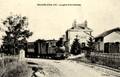 SAUJON (Charente-Inférieure) - La gare du Réseau de l'Etat et le tramway à vapeur.