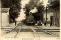 MONTROND les BAINS (Loire) - La gare et le train - Editeur : Darves-Blanc à Saint-Etienne.