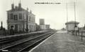 NOTRE-DAME d'OE (Indre et Loire) - Vue intérieure de la gare vers 1955.