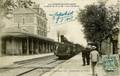 VILLEFRANCHE-sur-SAONE (Rhône) - La Gare du PLM, vue intérieure et le Train - Editeur : Chambion, librairie du Centre.