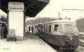 Un autorail Billard stationne en gare d'UZERCHE (Corrèze).