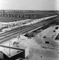 166775, Gezicht op het in aanbouw zijnde N.S.-station Rotterdam Lombardijen te Rotterdam., Nederlandse Spoorwegen, fotograaf