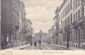 Louvain - Rue de la Station avec la gare (tram, tramway, 1907)