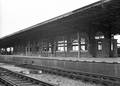 154650, Gezicht op het perron met perronkap van het N.S.-station Nijmegen te Nijmegen tijdens herstelwerkzaamheden., Nederlandse Spoorwegen, fotograaf