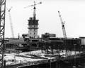 154462, Gezicht op de in aanbouw zijnde Katreinetoren van het N.S.-station Utrecht C.S. te Utrecht vanuit het noorden., Nederlandse Spoorwegen, fotograaf