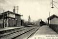 546 - BIOT (A.M.) - La gare - Arrivée d'un train - Editeur : F.L.