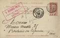 BELGIQUE - Entier Postal. (Léopold II , 10c) - Départ Bruges-Station le 28 août 1900 - Arrivée Paris le 25 août 1900.