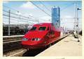 be001 BRUXELLES MIDI BRUSSEL ZUID GARE TGV PARIS AMSTERDAM Rame PBKA THALYS 4535 Mai 1996 LASSERRE cptrain
