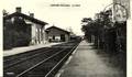CERONS (Gironde) - Vue intérieure de la gare.
