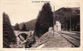 454 - LE LIORAN (Cantal) - La Gare et le Pont sur l'Allagnon.