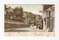CPA : Dinant : Gare et Rue de la Station : animation , café , église